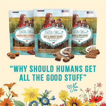 Pioneer Woman Grain-Free Dog Treats, Beef & Brisket BBQ Style Cuts, 30 oz. Pouch