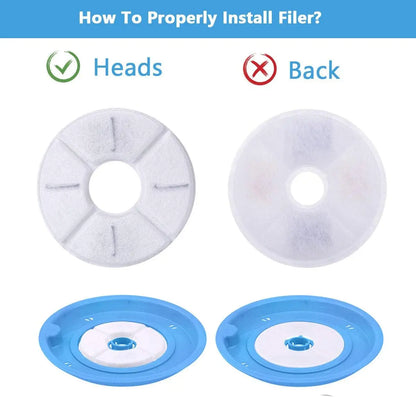 Replacement Filters for Cat Water Fountain - 8-16 Pack Activated Carbon Filters Compatible with 81Oz/2.4L Pet Water Dispenser and Drinkwell Models