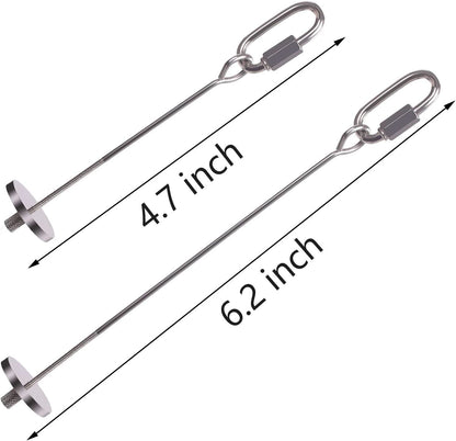 Stainless Steel Bird Food Holder and Foraging Toy for Parrots - Small Size Fruit and Vegetable Skewer