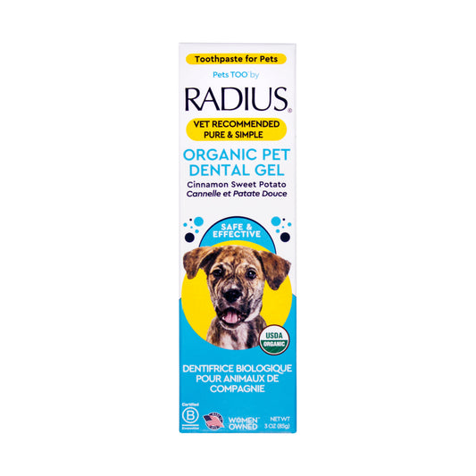 USDA Organic Canine Dog Gel Pet Toothpaste, Sweet Potato Cinnamon Flavor, 3.0 Oz Tube