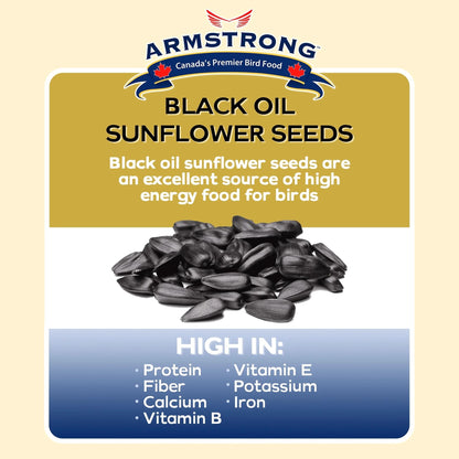 Wild Bird Food Black Oil Sunflower Bird Seed, 25 Pounds - for Northern Cardinals, Blue Jays, Hairy Woodpeckers and Goldfinches - Ideal for outside Feeders
