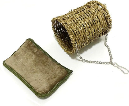Wooden Hammock and Climbing Toy Set for Small Animals - 3 Piece Chew Toy Collection for Hamsters, Guinea Pigs, Chinchillas, Mice, and Parrots