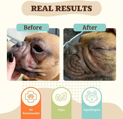 Wrinkle Balm for Dog Wrinkles (0.15 Oz) All-Natural, Lick-Safe Dog Lotion for Dr