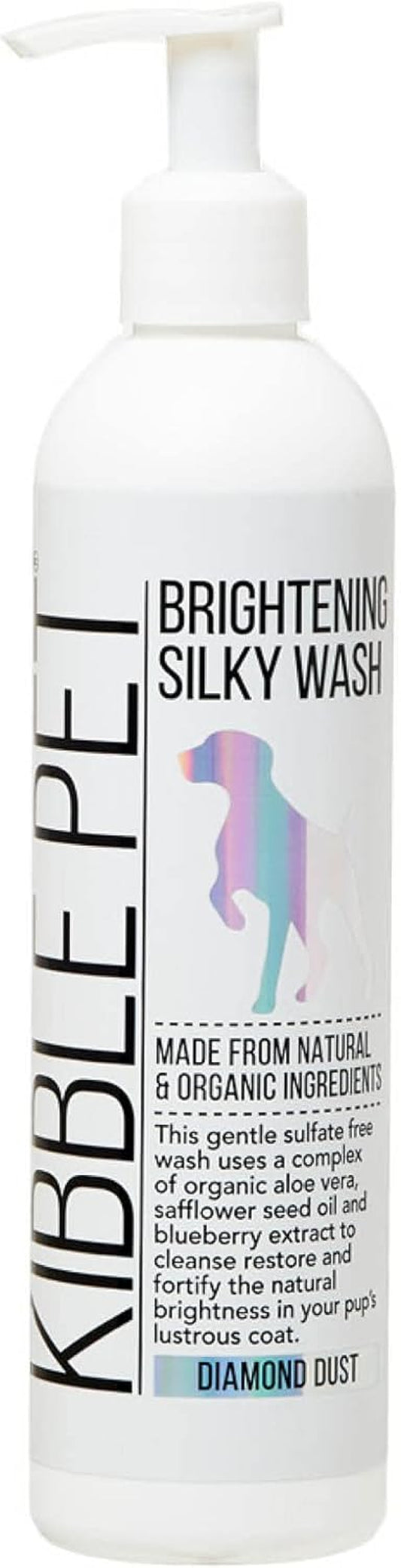 Brightening Silky Wash Dog Shampoo - Natural & Organic Grooming Treatment for Coat Cleansing and Restoration, Sulfate-Free, Made in the USA, 10 Oz
