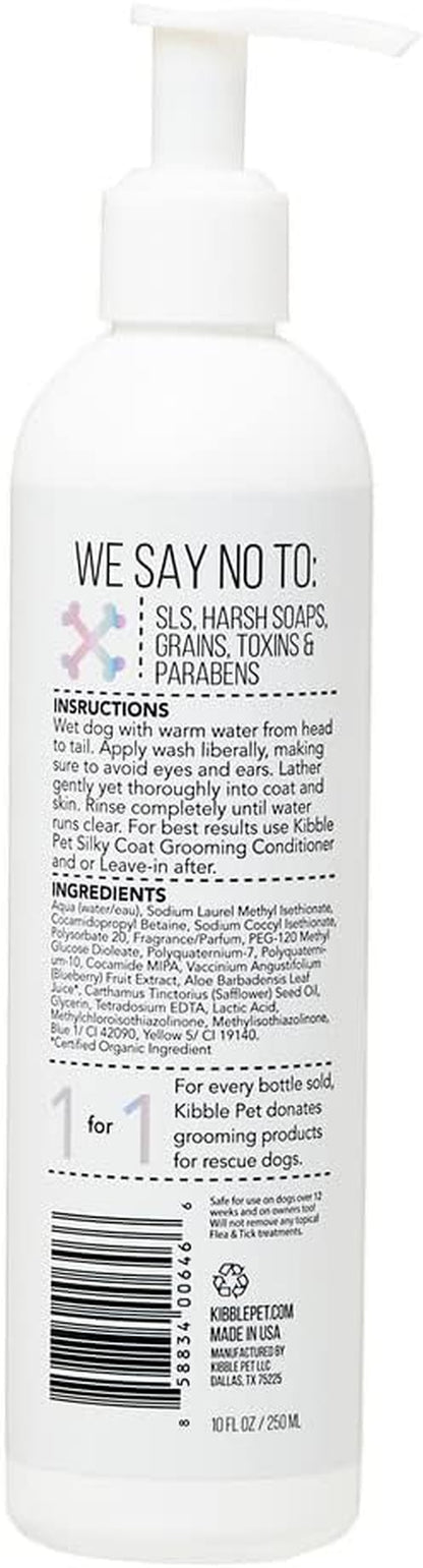 Brightening Silky Wash Dog Shampoo - Natural & Organic Grooming Treatment for Coat Cleansing and Restoration, Sulfate-Free, Made in the USA, 10 Oz