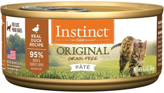 Original Grain-Free Wet Cat Food Pate with Real Duck, 5.5 Oz Cans (Pack of 12)