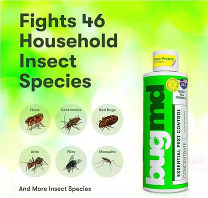 Bugmd Pest Control Essential Oil Concentrate for Home Bed Bug Spray 3.7Oz 1-2PCK