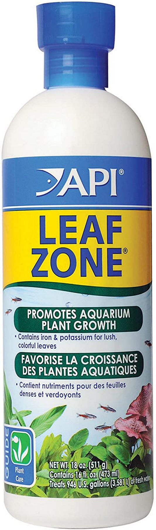 Leaf Zone Freshwater Aquarium Plant Fertilizer, 18 oz Bottle, White