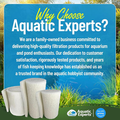 Premium Koi Pond Filter Pad - Fine White Bulk Roll, Ultra-Durable Reusable Filter Media for Outdoor Ponds, Made in the USA by  (3/4" - 1" X 12" X 72")
