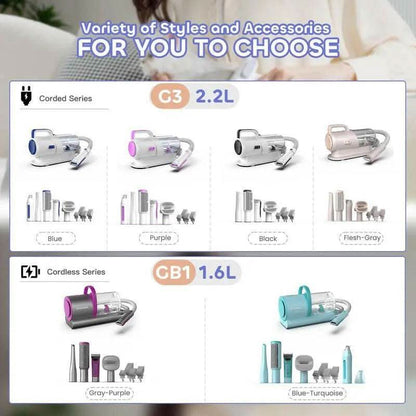 Geoorood Dog Grooming All-In-One Kit with Vacuum Brush 2.2L Large Pog Stainless Steel Blades Lightweight Design 10Kpa Suction Force Portable Cleaning Set #Tiktokshopbacktoschool