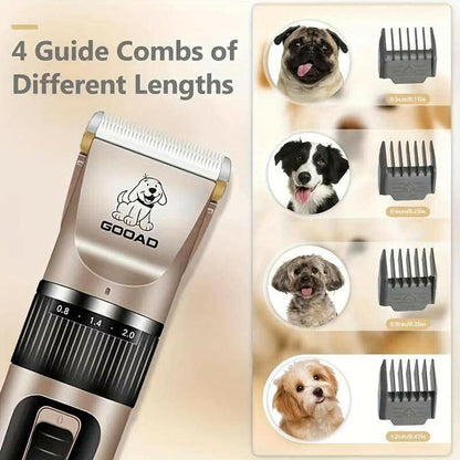 GOOAD 4-In-1 Dog Clippers with Nail Grinder, Summer Pet Grooming Made Easy - Low Noise & Cordless for Dogs, Cats, Rabbit,Pet Trimmer GOOAD Pet Trimmer