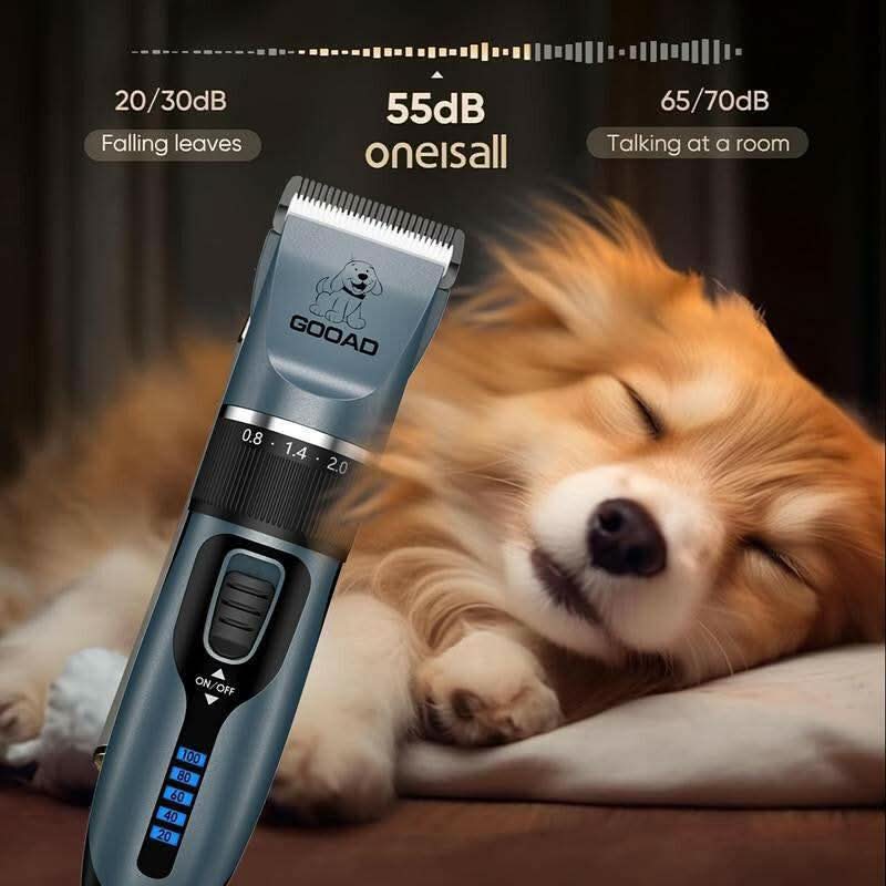 GOOAD 4-In-1 Dog Clippers with Nail Grinder, Summer Pet Grooming Made Easy - Low Noise & Cordless for Dogs, Cats, Rabbit,Pet Trimmer GOOAD Pet Trimmer