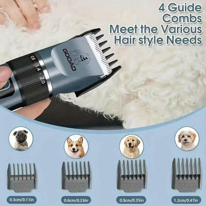 GOOAD 4-In-1 Dog Clippers with Nail Grinder, Summer Pet Grooming Made Easy - Low Noise & Cordless for Dogs, Cats, Rabbit,Pet Trimmer GOOAD Pet Trimmer
