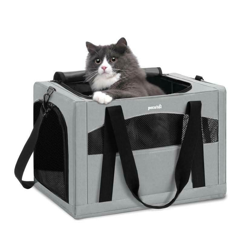 【Labordaysale】Pecute Cat Carrier Stable, Pet Carrier Breathable and Portable, Cat Carriers Bag with Scientific Hidden Partition