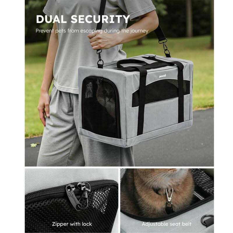 【Labordaysale】Pecute Cat Carrier Stable, Pet Carrier Breathable and Portable, Cat Carriers Bag with Scientific Hidden Partition