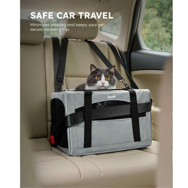 【Labordaysale】Pecute Cat Carrier Stable, Pet Carrier Breathable and Portable, Cat Carriers Bag with Scientific Hidden Partition