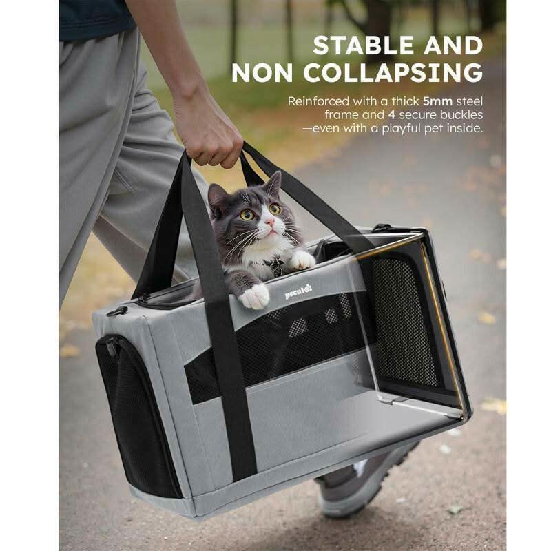 【Labordaysale】Pecute Cat Carrier Stable, Pet Carrier Breathable and Portable, Cat Carriers Bag with Scientific Hidden Partition