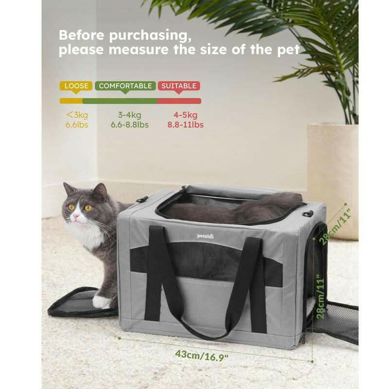 【Labordaysale】Pecute Cat Carrier Stable, Pet Carrier Breathable and Portable, Cat Carriers Bag with Scientific Hidden Partition