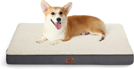 Medium Orthopedic Dog Bed - Removable Washable Cover with Egg Crate Foam, Ideal for Pets up to 35 lbs