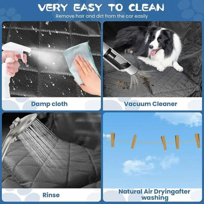 Nw7Lbs Back Seat Extender for Dogs Hard Bottom Dog Car Seat Extender Waterproof Foldable Backseat Cover & Travel Bed for Car Solid Pattern Machine Washable