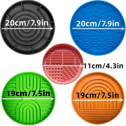 Slow Feed Anti-Slip Bowl for Cats and Puppies - Silicone Food Plate to Prevent Choking and Spills