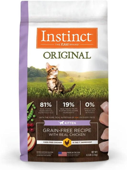 Original High Protein Grain-Free Dry Cat Food for Kittens with Real Chicken, 4.5 lb Bag