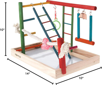 Bird Life Large Wooden Playpen for Cockatiels and Conures