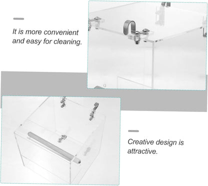 No-Mess Bird Feeder with Hooks - Premium Cage Accessories for Parrots, Parakeets, Canaries, Cockatiels, and Finches