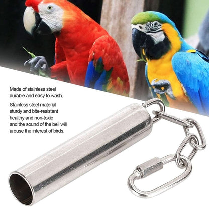 Stainless Steel Bird Cage Bell Toy - Durable and Easy to Clean Parrot Accessory for Long-lasting Play and Versatile Use