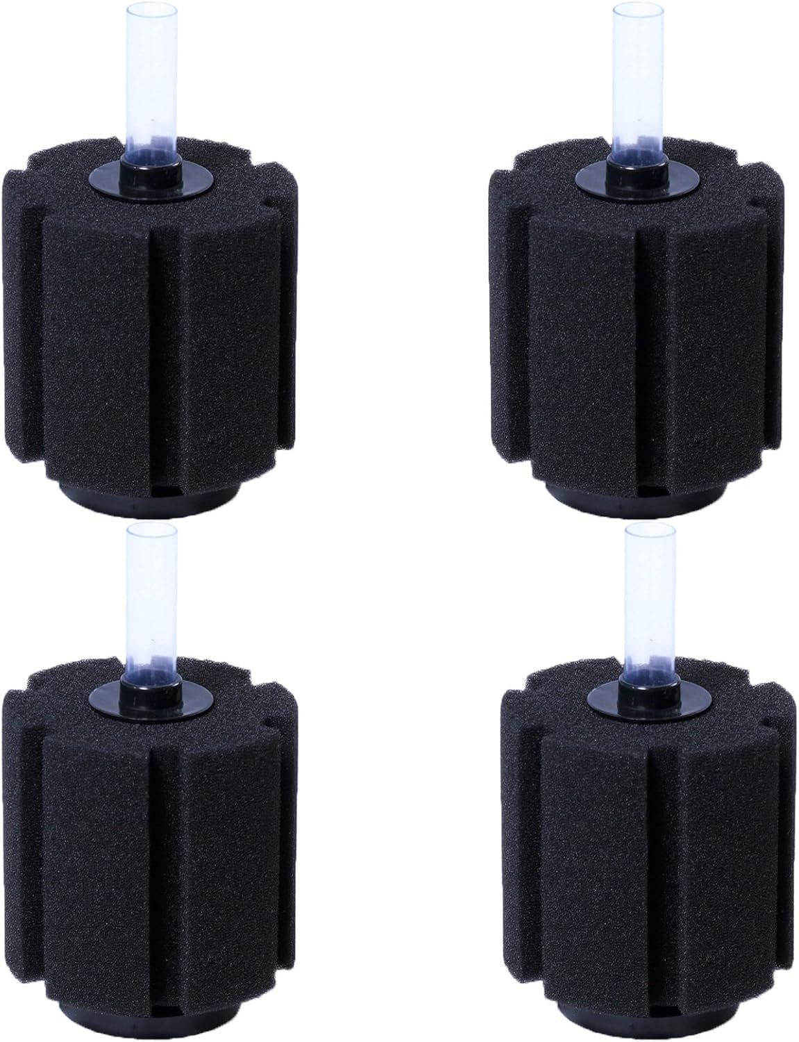 Aquarium Sponge Filter Set for Breeding Fry, Betta, and Shrimp - 4 Pieces (Suitable for Tanks up to 60 Gallons)