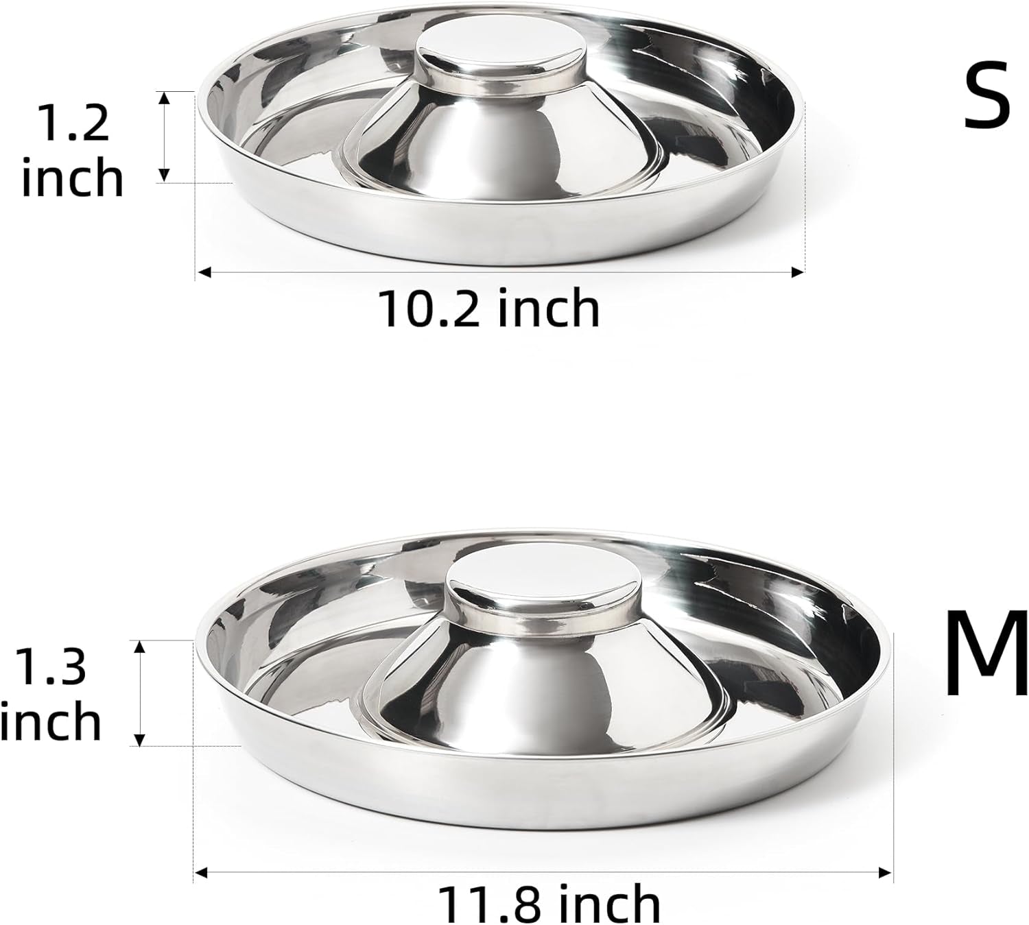 Stainless Steel Dog Bowls Set of 2 - Food and Water Feeders for Small, Medium, and Large Dogs