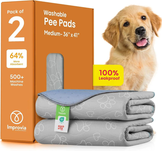® Premium Reusable Puppy Pad – Waterproof, Extra-Absorbent, and Washable Potty Solution for Dog Training and Whelping – Quick-Drying Protection for Floors and Pets (Medium - 36"X41")