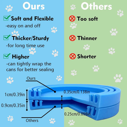 Silicone Pet Food Can Covers - 6 Pack Universal Lids for Standard Size Cans