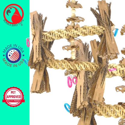 1557 Duo Natural Helix Toy for Parrots, Cockatiels, and Cockatoos