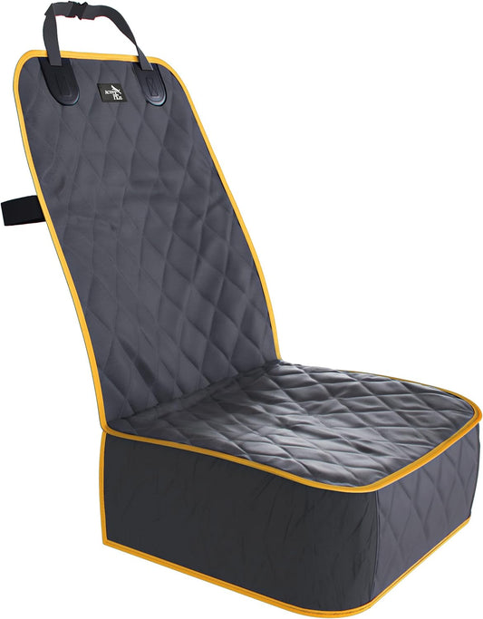 Waterproof Dog Car Seat Cover - Universal Front Seat Protector for SUVs, Trucks, and Sedans - Pet Safety Travel Comfort System in Orange