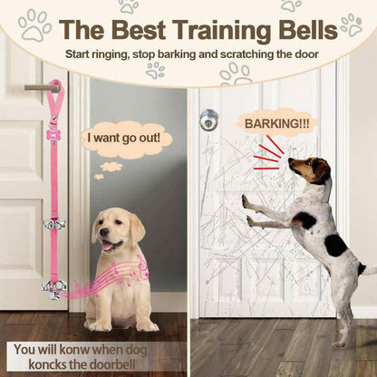 2-Pack Dog Door Bells for Effective Potty Training - Puppy Doorbell Jingle for Convenient Outdoor Access - Pet Accessories