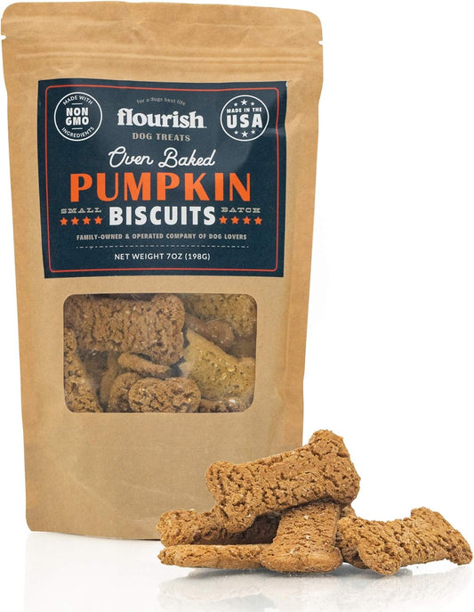 Pets Organic Pumpkin Dog Biscuits - All-Natural Treats, Made in the USA (Small Size)