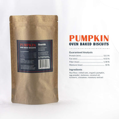 Pets Organic Pumpkin Dog Biscuits - All-Natural Treats, Made in the USA (Small Size)