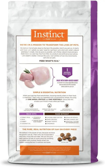 Limited Ingredient Diet Natural Dry Cat Food, Grain-Free Recipe with Real Rabbit, 10 lb Bag