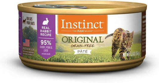 Original Grain-Free Real Rabbit Recipe Natural Wet Cat Food, 5.5 oz Cans (Case of 12)