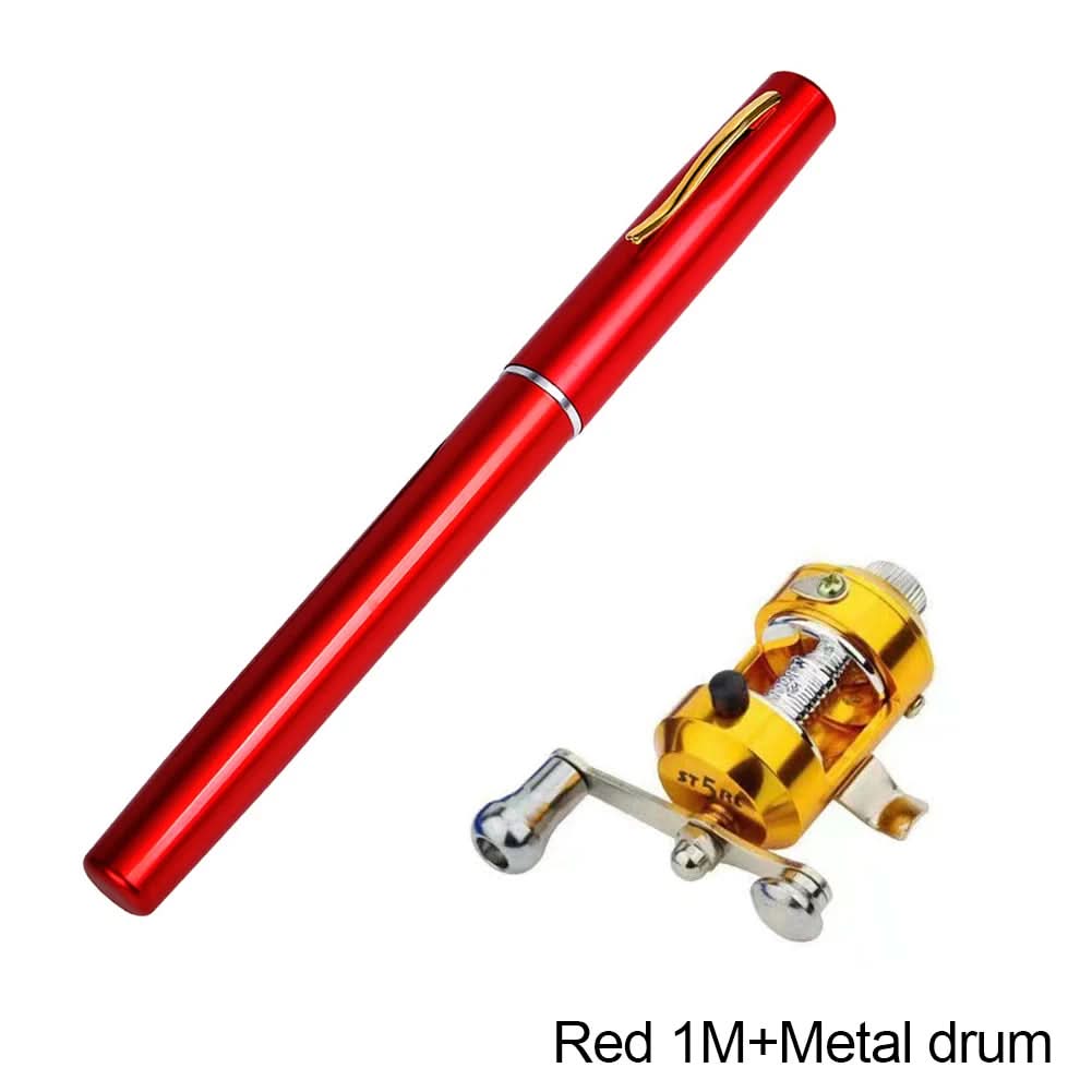 1M/1.2M/1.4M/1.6Mportable Pocket Telescopic Mini Pen Fishing Rod Pole Ice Fishing Rod Foldable Small Fishing Rod for Fishinggear