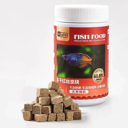 Yee Red Blood Worm Freeze Dried Artemia Salina Fish Food Feed for All Kinds of Tropical Aquarium Small Food