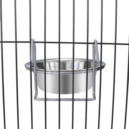 Stainless Steel Hanging Pet Bowl for Birds, Parrots, and Small Dogs and Cats (Size S)