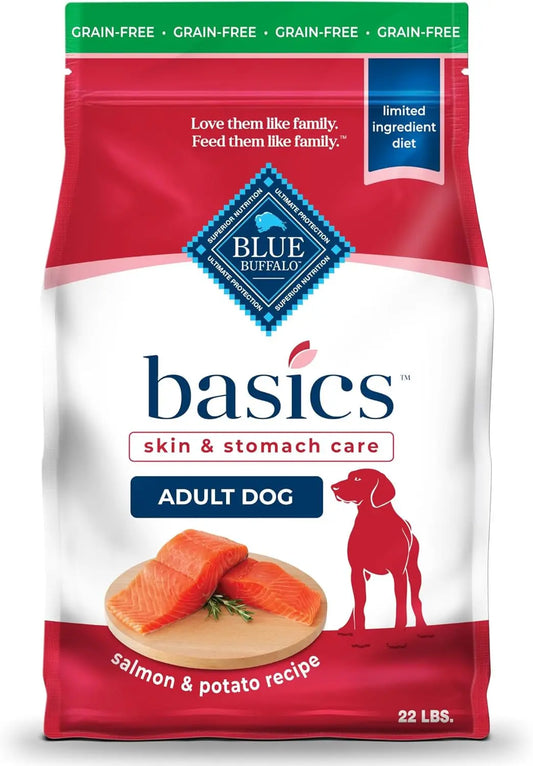 Basics Grain-Free Adult Dog Food, Limited Ingredient Diet, Salmon Recipe, 22 lb Bag