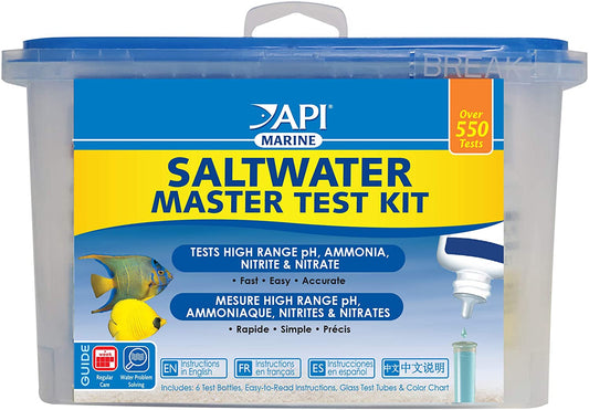 Saltwater Master Test Kit - Comprehensive 550-Test Water Quality Analysis for Saltwater Aquariums