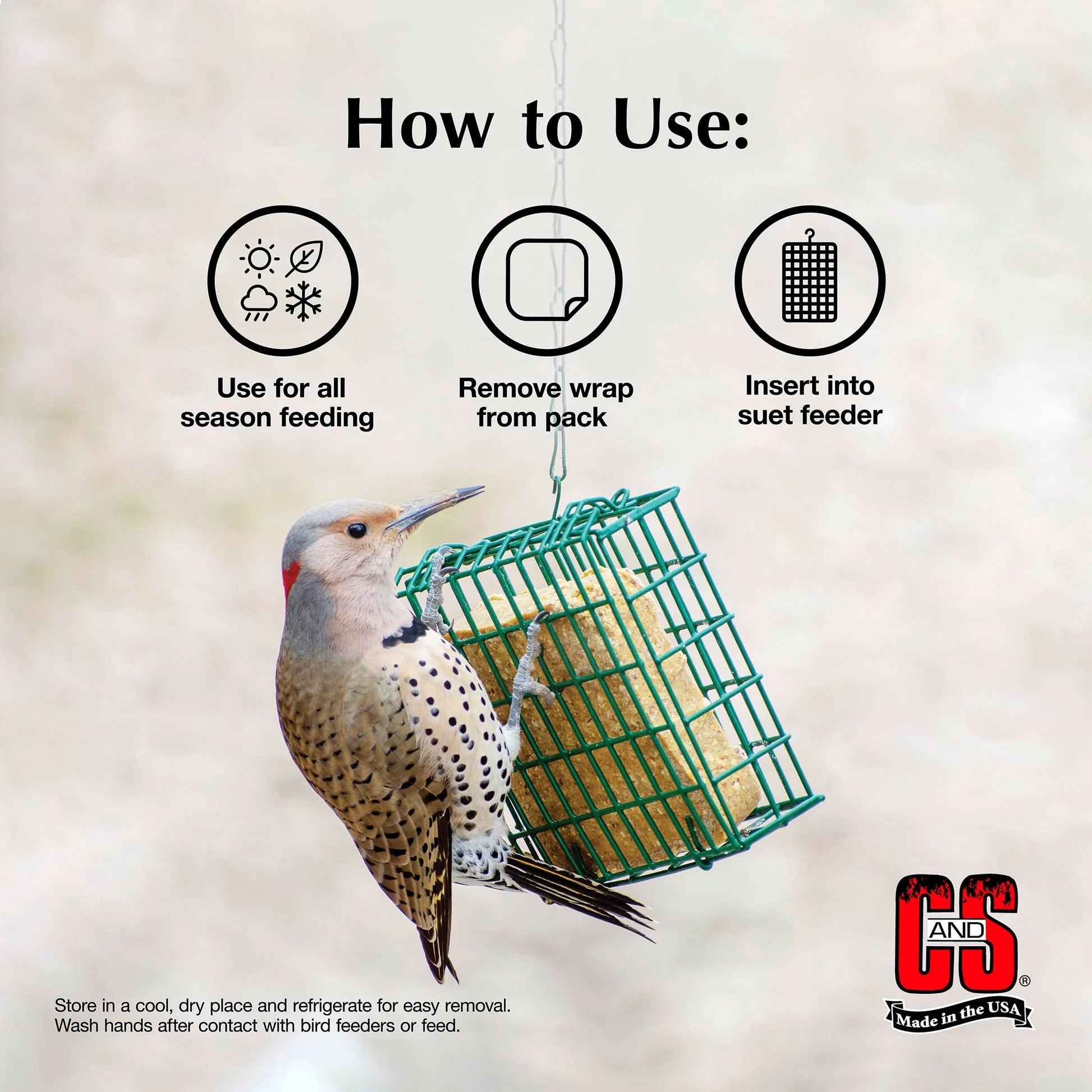 C&S Berry Suet Treat 11.75 Ounces 8 Pack