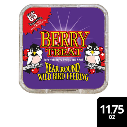 C&S Berry Suet Treat 11.75 Ounces 8 Pack