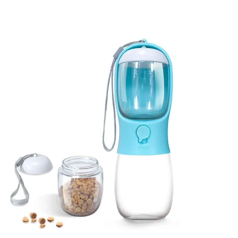 2 in 1 300Ml Portable Food Grade Material Dog Cat Travel Pet Water Cup Bottle with Food Dispenser