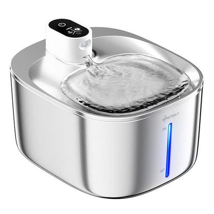 APETDOLA SL Stainless Steel Automatic Pet Water Fountain - 4L Capacity, Wireless Design, Ultra-Quiet Operation, Ideal for Cats and Dogs, Easy to Clean, Perfect Father's Day Gift