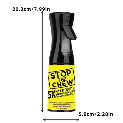 Stop the Chew Spray 5X Strength anti Chew Sprayfor Dogs - No Chew Spray for Puppies - Alcoholfree Dog Deterrent Spray - Bitter Spray for Dogs Tostop Chewing - Powerful No Chew Spray for Dogs